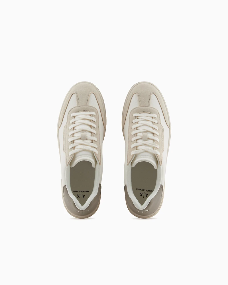 Sneakers with contrasting inserts