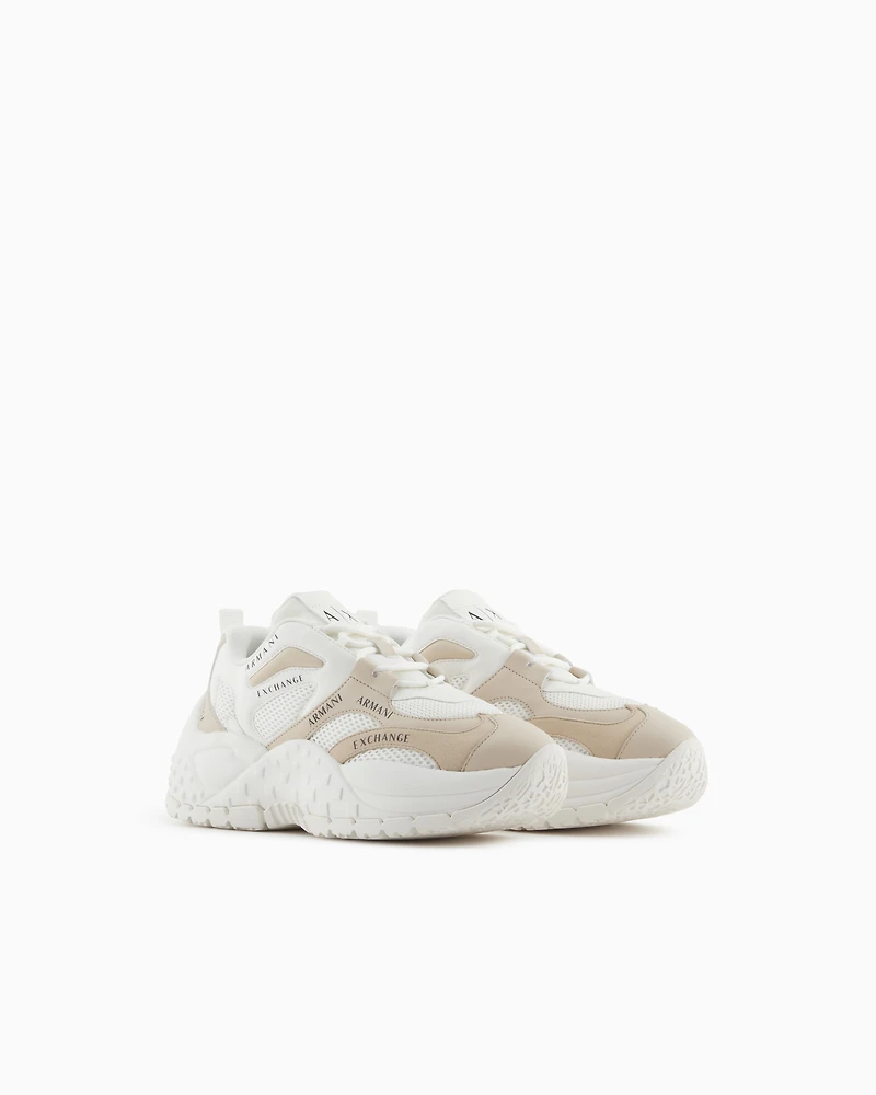Chunky sneakers with contrasting inserts