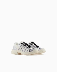Sneakers with metallic inserts