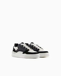 Oversized sneakers with contrasting inserts