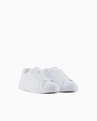 Leather sneakers with logo on the sole