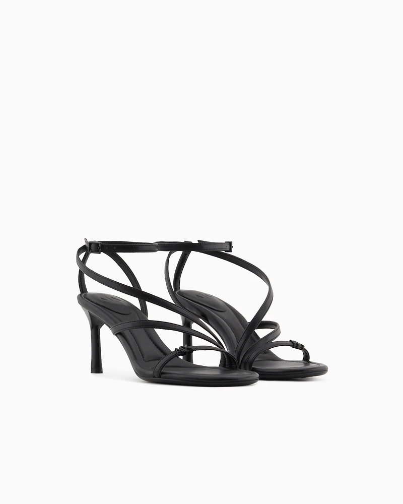 Heeled sandals with straps