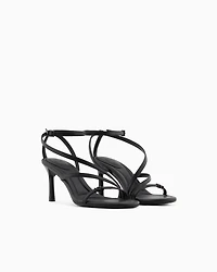 Heeled sandals with straps