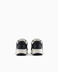 Sneakers with side logo and contrasting inserts