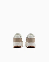Oversized sneakers with contrasting inserts