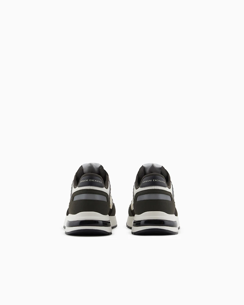 Sneakers with high sole and logo