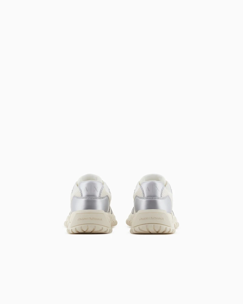 Sneakers with metallic inserts