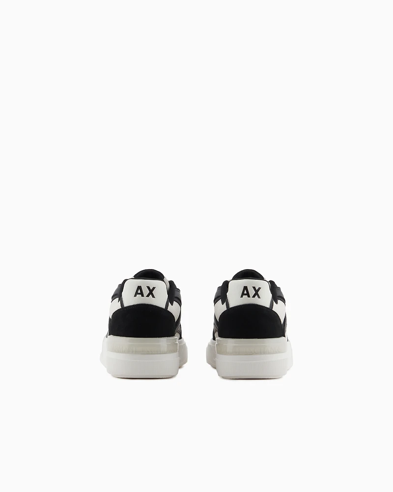 Oversized sneakers with contrasting inserts