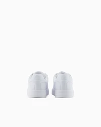 Leather sneakers with logo on the sole