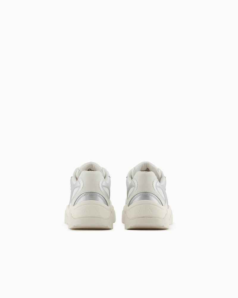 Sneakers with metallic inserts