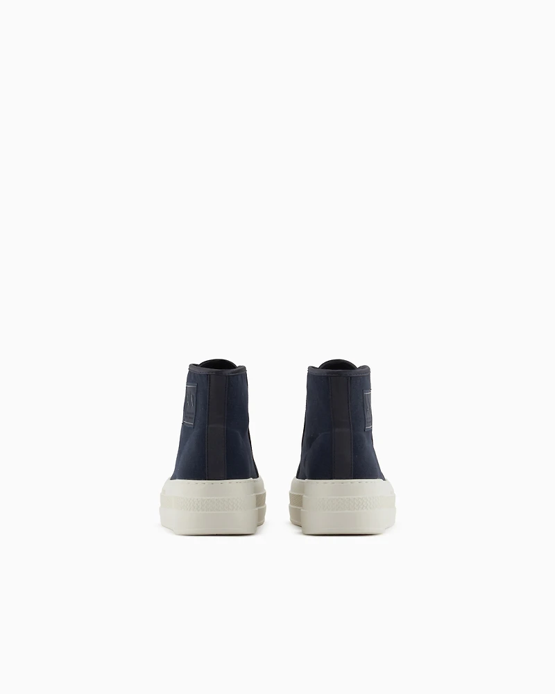 Canvas platform sneakers