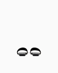 Slippers with contrasting band and logo