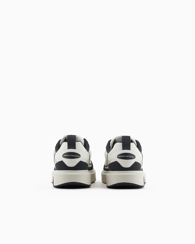 Mesh sneakers with logo on the side