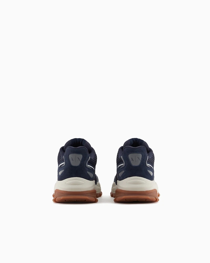 Mesh sneakers with oversized sole