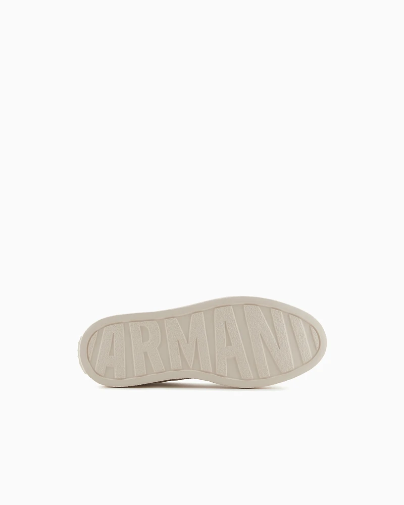 Sneakers with allover logo insert