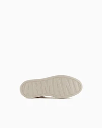 Sneakers with allover logo insert