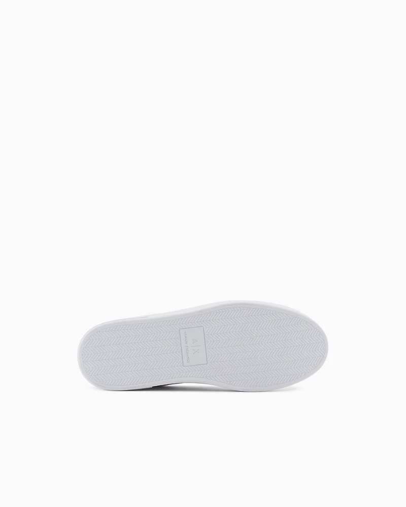 Leather sneakers with logo on the sole