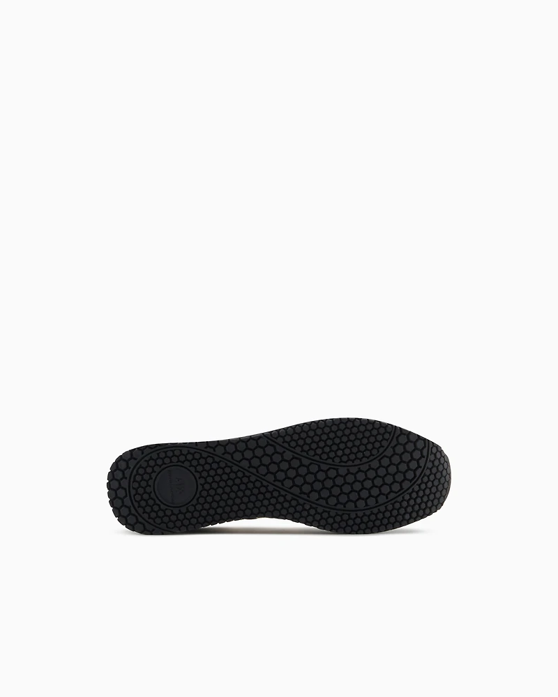 Microfiber sneakers with logo
