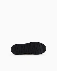 Mesh sneakers with rubber logo