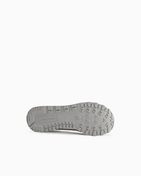 Suede sneakers with mesh inserts