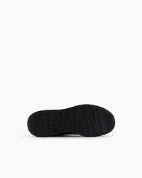 Leather sneakers with mesh insert