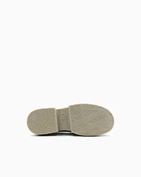 Leather loafers with logo