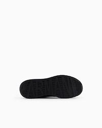 Mesh sneakers with rubber logo