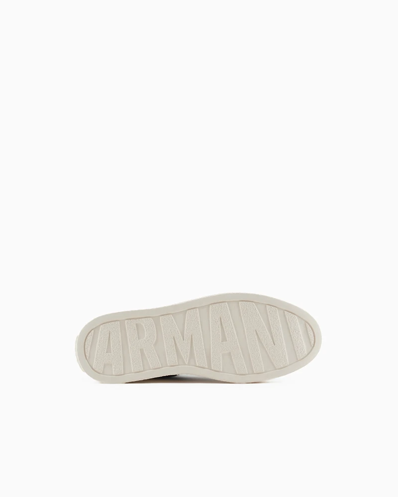 Hammered leather sneakers with contrasting back