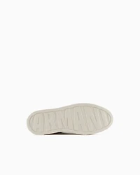 Hammered leather sneakers with contrasting back