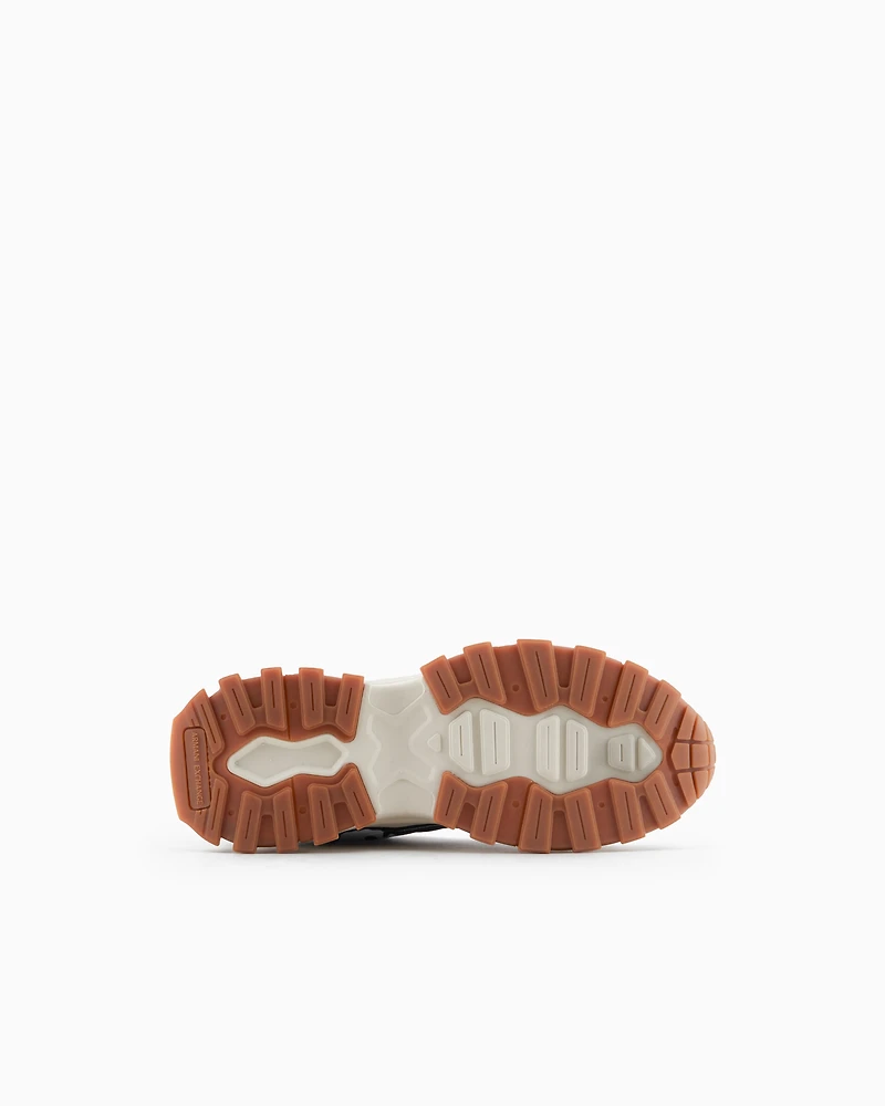 Mesh sneakers with oversized sole