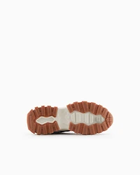 Mesh sneakers with oversized sole