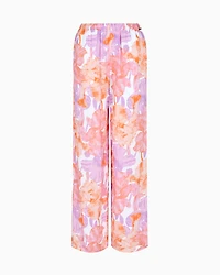 Oversized trousers floral fabric