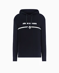 Cotton hoodie with central logo