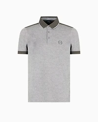 Cotton polo with contrasting details