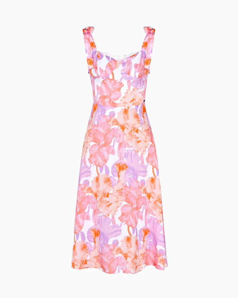 Longuette dress floral fabric