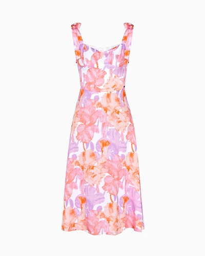 Longuette dress floral fabric