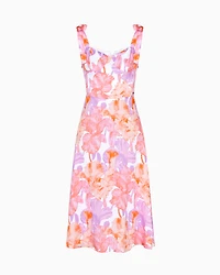 Longuette dress floral fabric