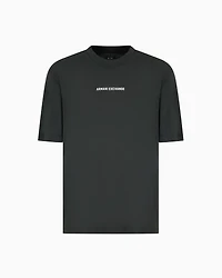 Regular fit T-shirt with logo print on front and back