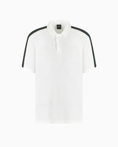 Regular fit piquet polo with shoulder bands
