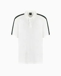 Regular fit piquet polo with shoulder bands