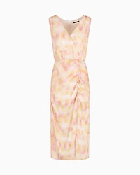Abstract pattern longuette dress