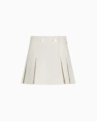 Mini skirt fabric with allover logo