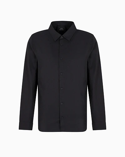 Regular fit cotton jacquard shirt
