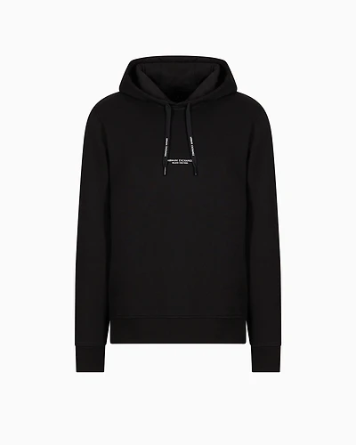 French Terry Cotton Hoodie with Logo