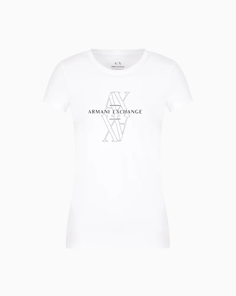 Slim fit T-shirt with embroidered logo