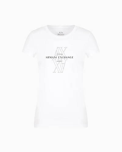 Slim fit T-shirt with embroidered logo