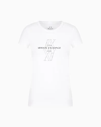 Slim fit T-shirt with embroidered logo