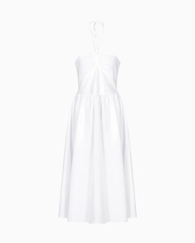 Linen and cotton longuette dress