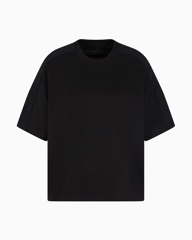 Relaxed fit T-shirt with logo bands on the shoulders
