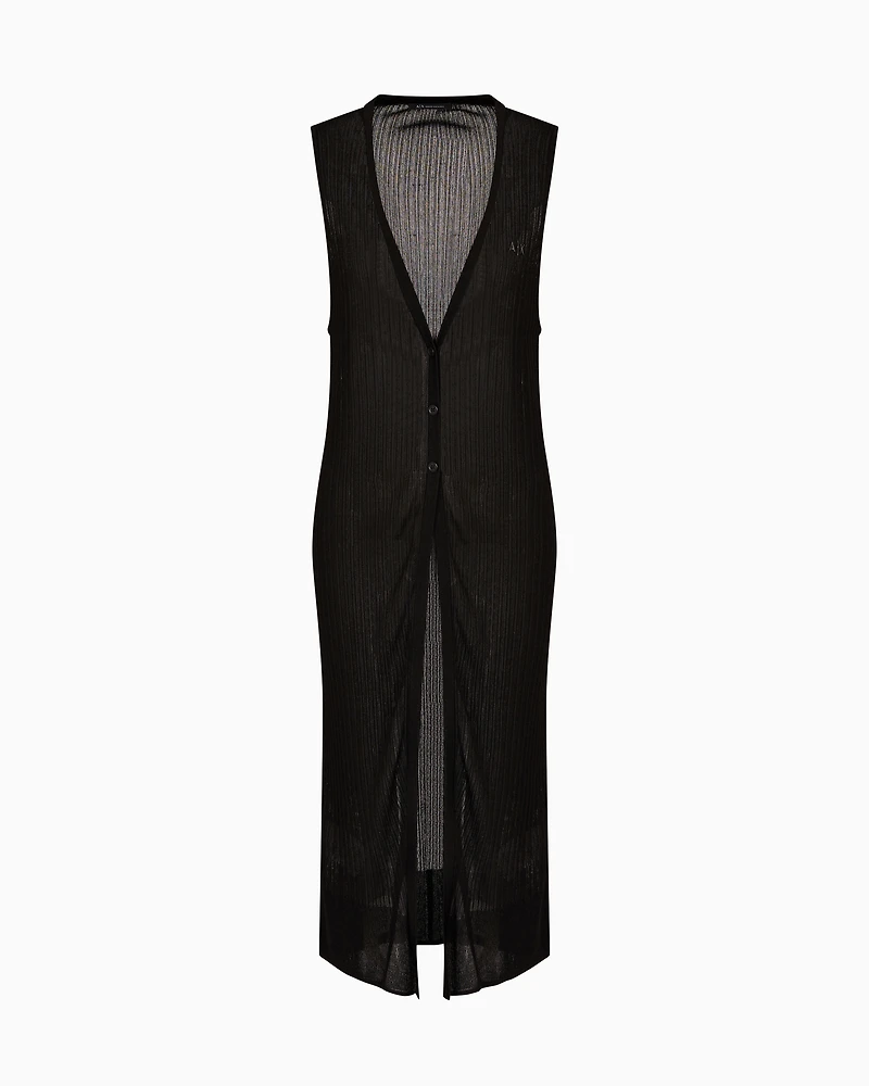 Long vest lurex knit